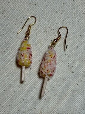 Elotes Handmade Yellow & Pink Cone Pop Earrings - Women Jewelry